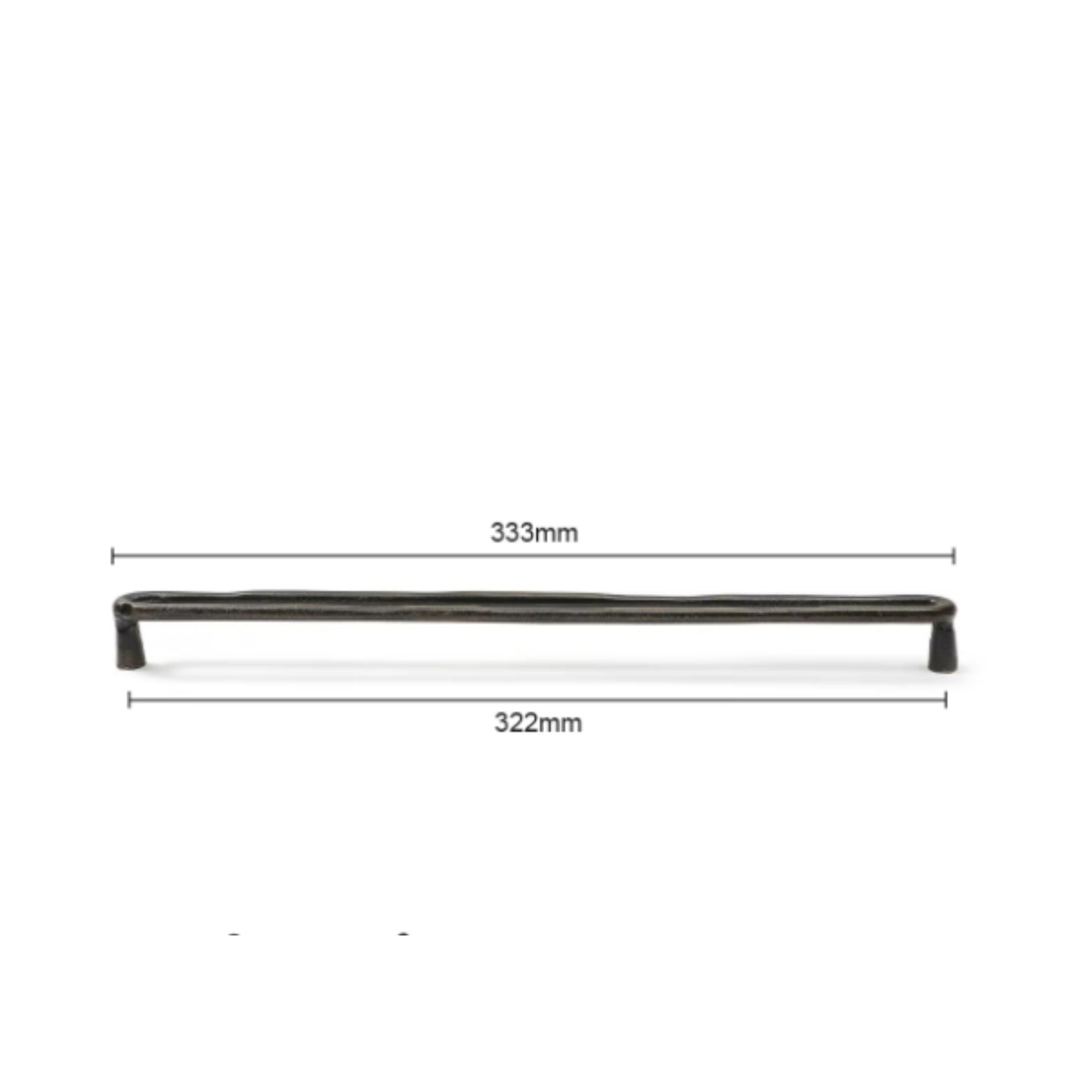 Organinės formos rankenėlė - sendintas auksas 322mm