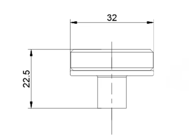 Natūralaus marmuro rankenėlė Ø32mm
