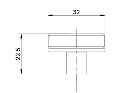 Natūralaus marmuro rankenėlė Ø32mm